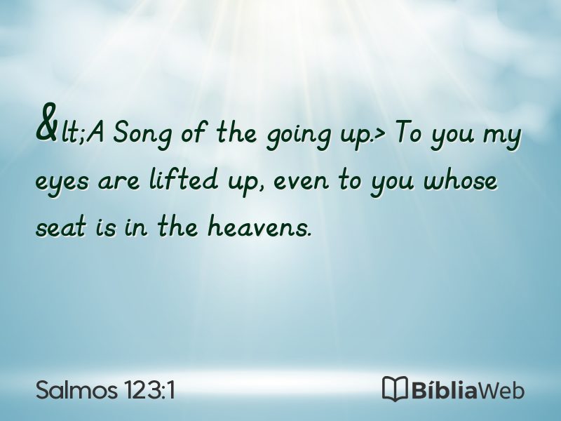 Salmos 123:1 em imagem para compartilhar