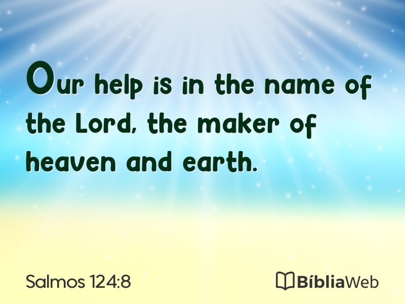 Salmos 124:8 em imagem para compartilhar