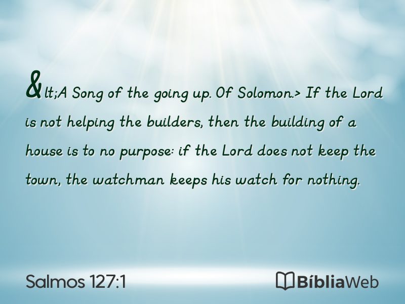 Salmos 127:1 em imagem para compartilhar