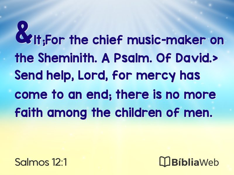 Salmos 12:1 em imagem para compartilhar