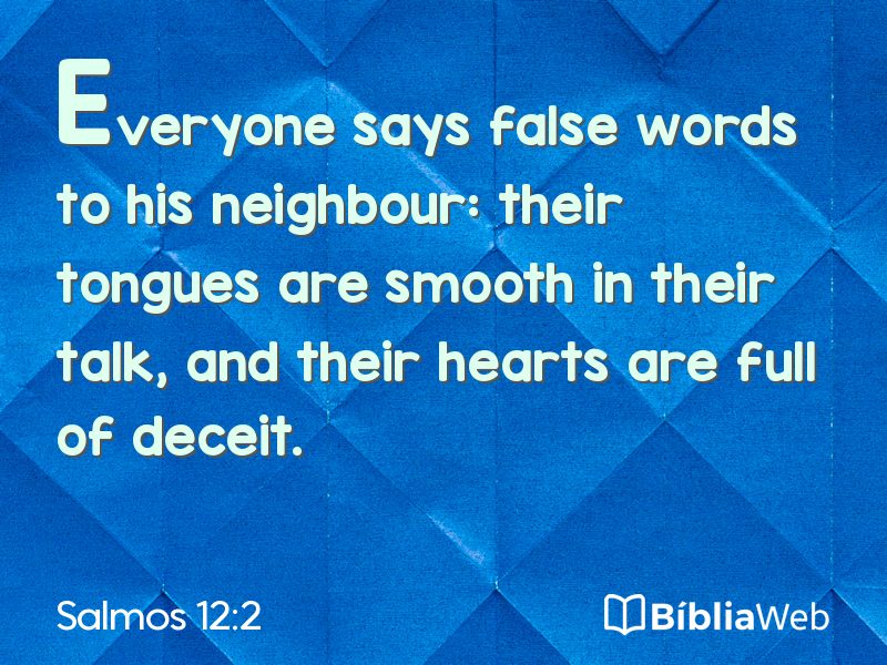Salmos 12:2 em imagem para compartilhar