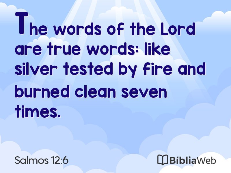 Salmos 12:6 em imagem para compartilhar