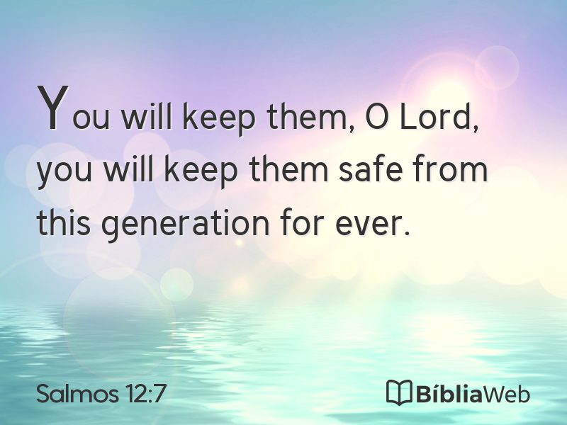 Salmos 12:7 em imagem para compartilhar