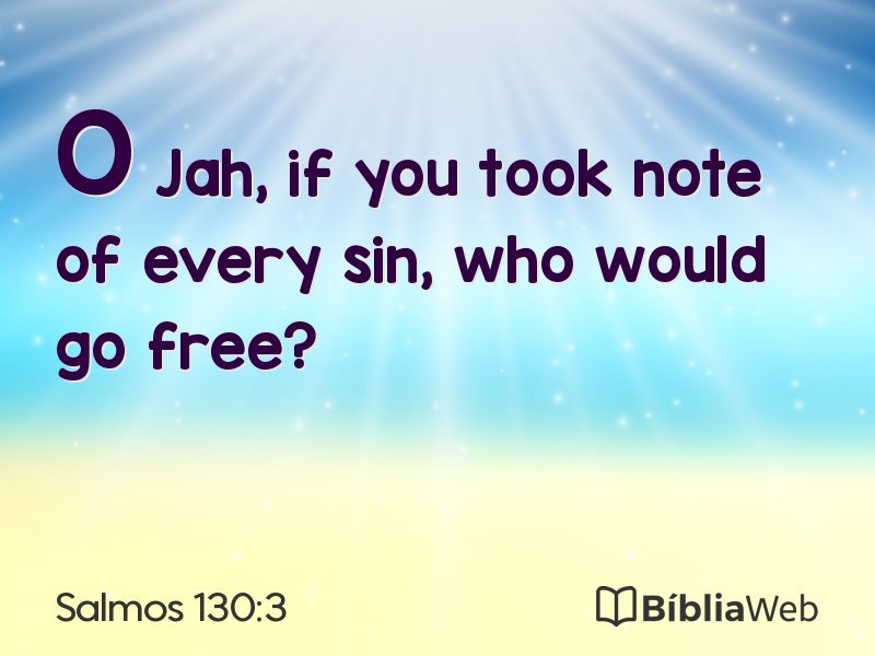 Salmos 130:3 em imagem para compartilhar