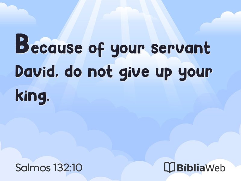 Salmos 132:10 em imagem para compartilhar