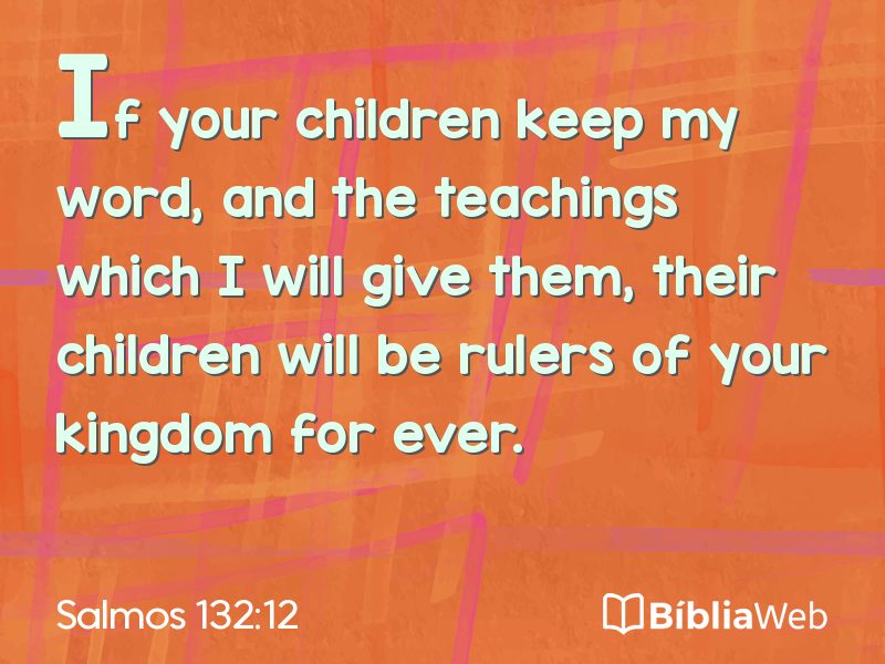 Salmos 132:12 em imagem para compartilhar