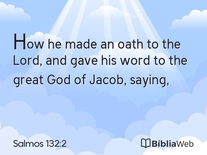 Salmos 132:2 em imagem para compartilhar