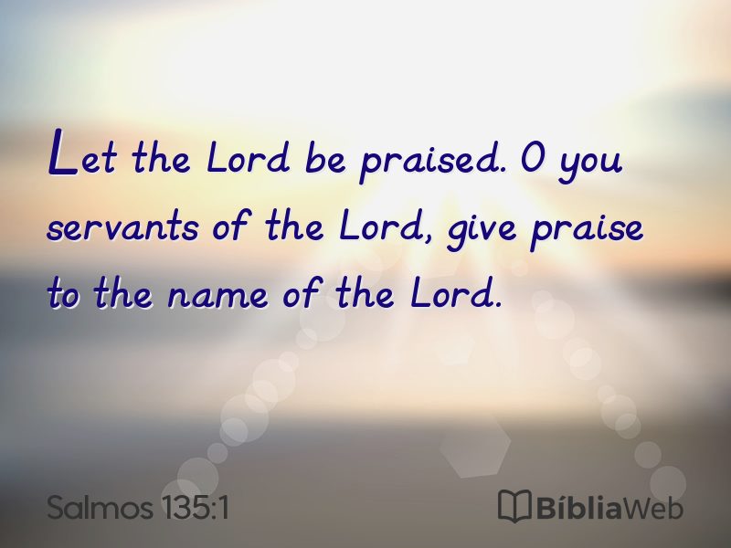 Salmos 135:1 em imagem para compartilhar