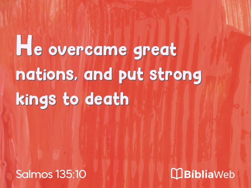 Salmos 135:10 em imagem para compartilhar