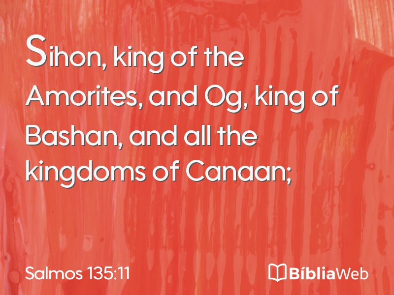 Salmos 135:11 em imagem para compartilhar
