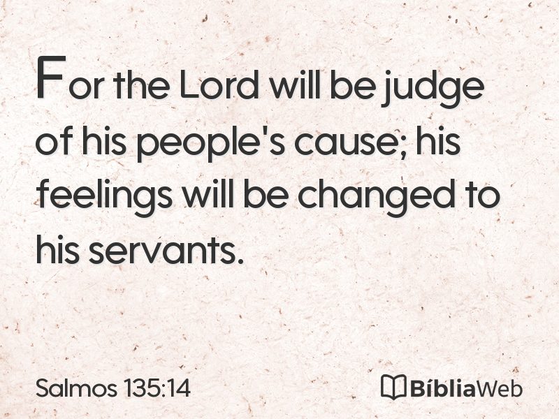 Salmos 135:14 em imagem para compartilhar