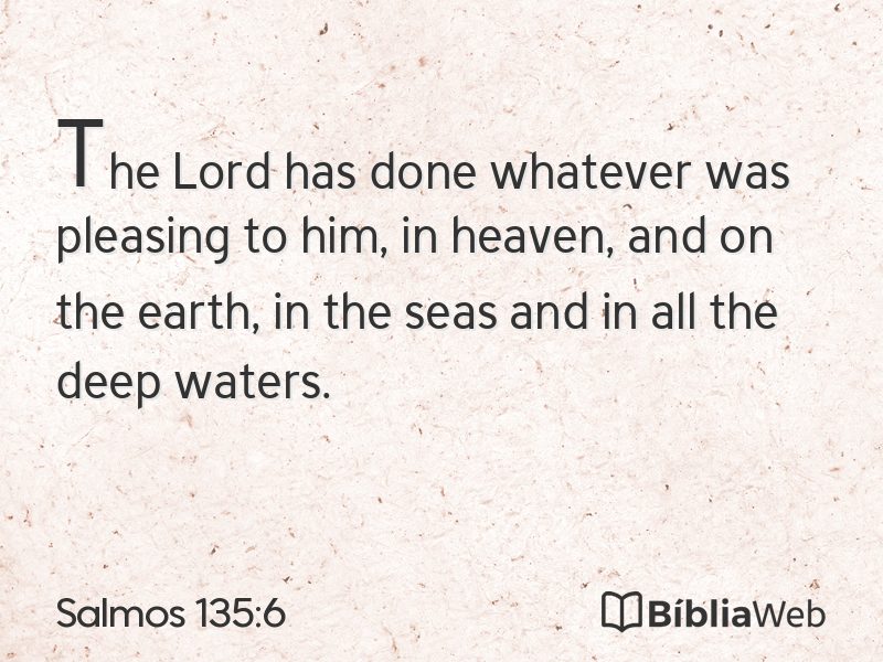 Salmos 135:6 em imagem para compartilhar