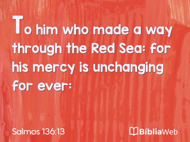 Salmos 136:13 em imagem para compartilhar