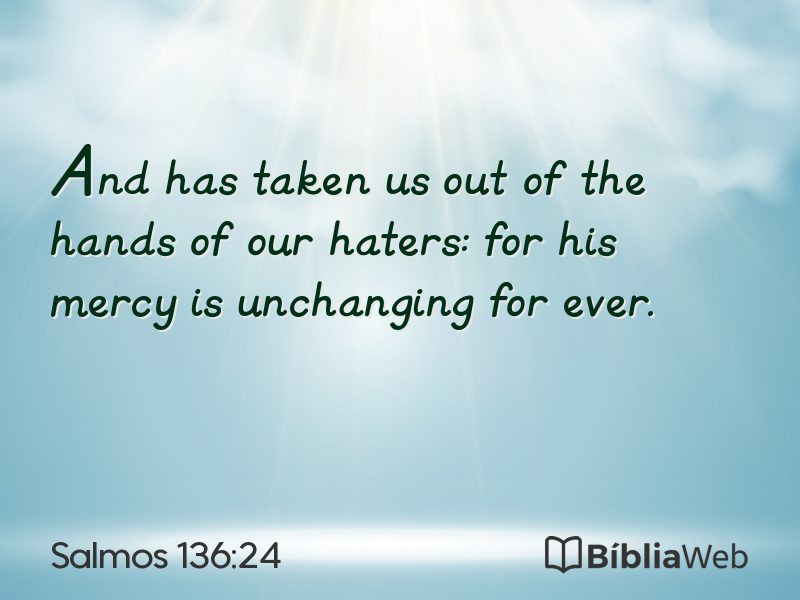 Salmos 136:24 em imagem para compartilhar