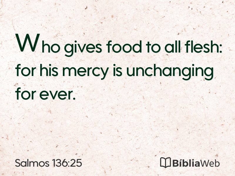 Salmos 136:25 em imagem para compartilhar