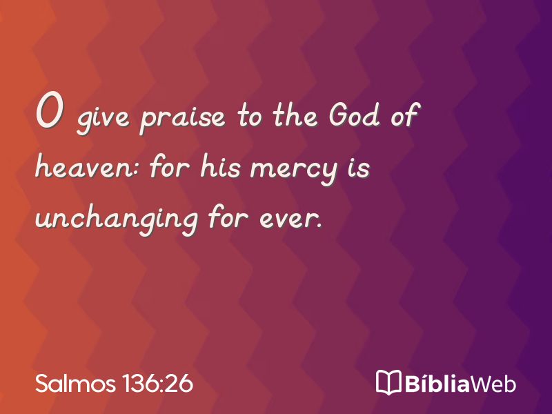 Salmos 136:26 em imagem para compartilhar