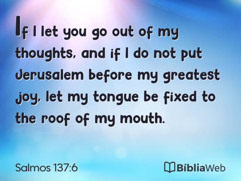 Salmos 137:6 em imagem para compartilhar