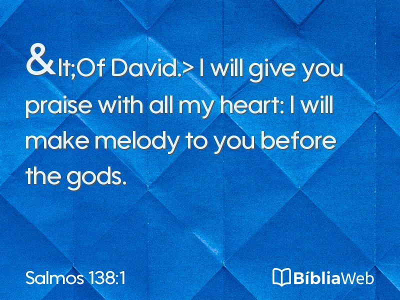 Salmos 138:1 em imagem para compartilhar