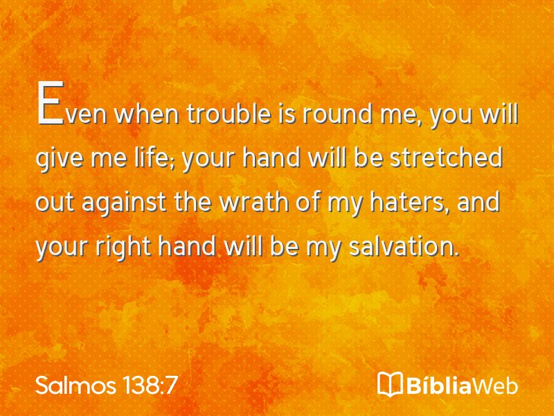 Salmos 138:7 em imagem para compartilhar