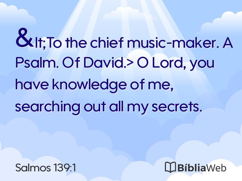 Salmos 139:1 em imagem para compartilhar