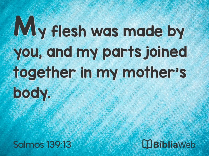 Salmos 139:13 em imagem para compartilhar