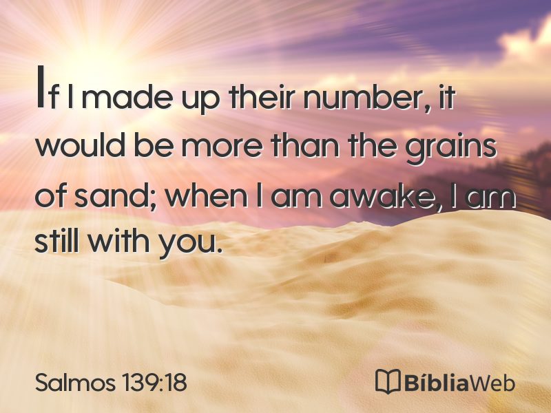 Salmos 139:18 em imagem para compartilhar