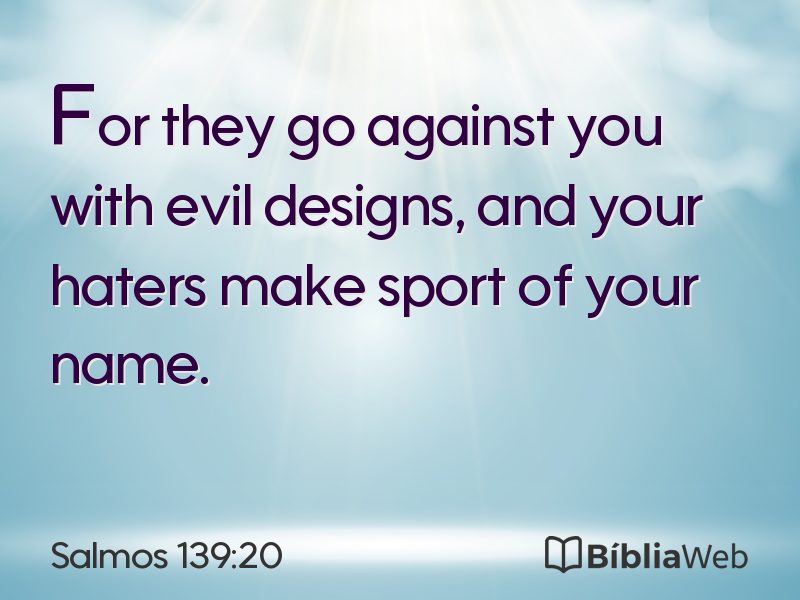 Salmos 139:20 em imagem para compartilhar