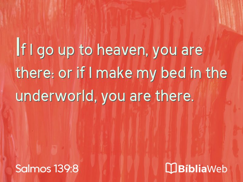 Salmos 139:8 em imagem para compartilhar
