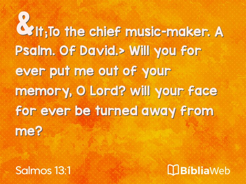 Salmos 13:1 em imagem para compartilhar