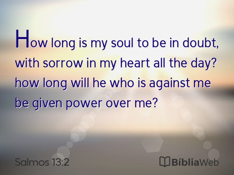 Salmos 13:2 em imagem para compartilhar