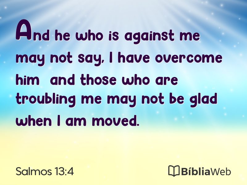 Salmos 13:4 em imagem para compartilhar