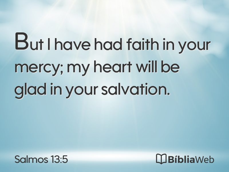 Salmos 13:5 em imagem para compartilhar