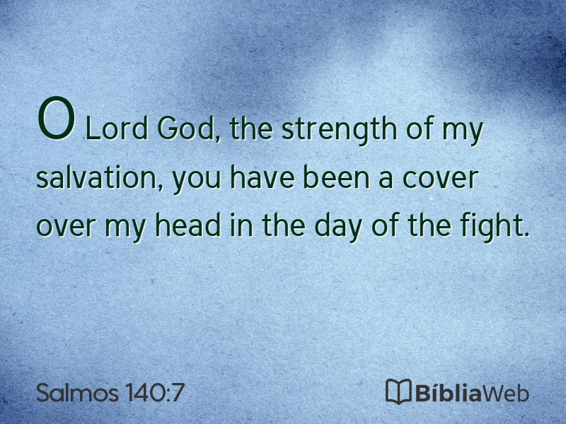 Salmos 140:7 em imagem para compartilhar