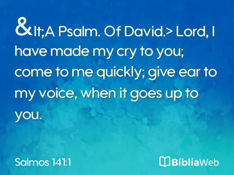Salmos 141:1 em imagem para compartilhar