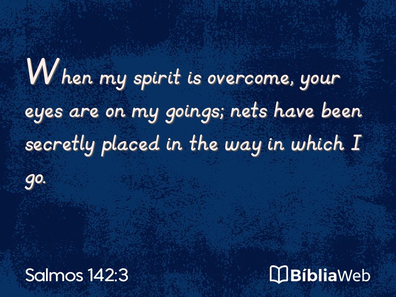 Salmos 142:3 em imagem para compartilhar