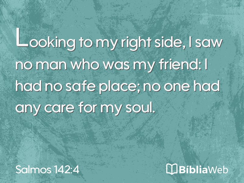 Salmos 142:4 em imagem para compartilhar