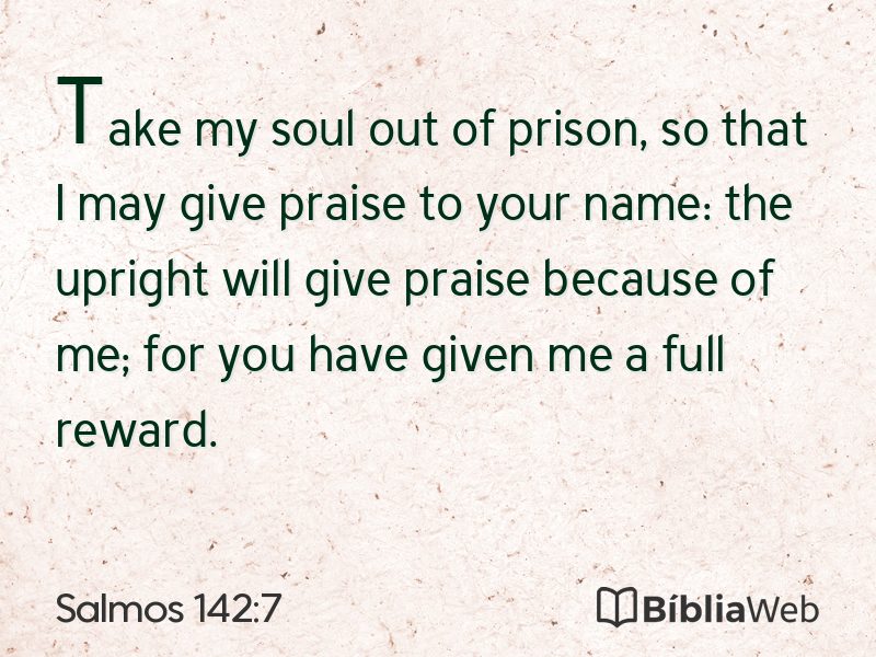 Salmos 142:7 em imagem para compartilhar