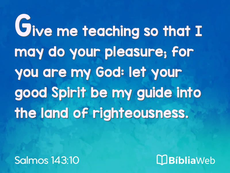 Salmos 143:10 em imagem para compartilhar