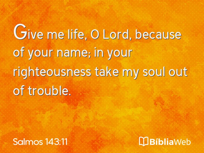 Salmos 143:11 em imagem para compartilhar