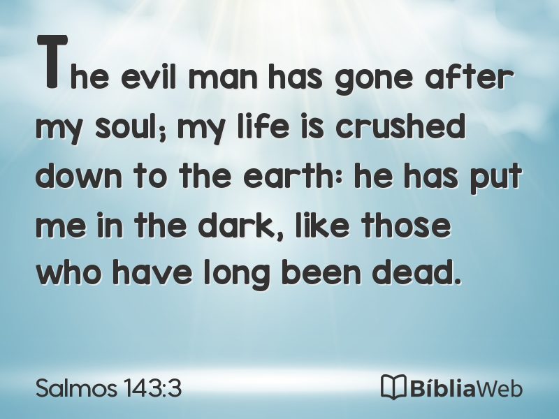 Salmos 143:3 em imagem para compartilhar