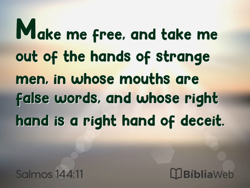 Salmos 144:11 em imagem para compartilhar