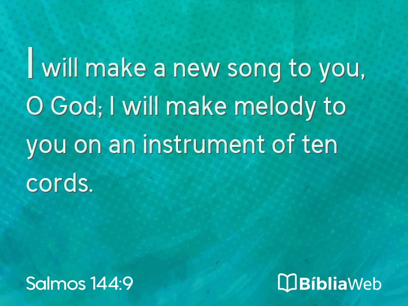 Salmos 144:9 em imagem para compartilhar