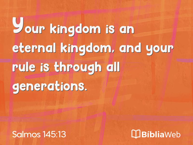 Salmos 145:13 em imagem para compartilhar