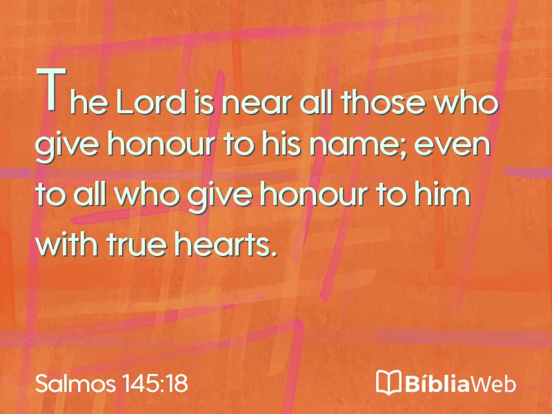 Salmos 145:18 em imagem para compartilhar