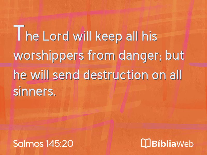 Salmos 145:20 em imagem para compartilhar