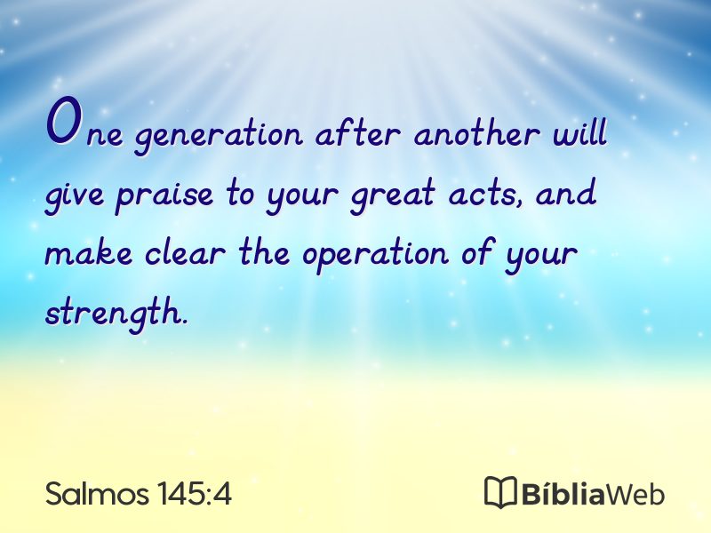 Salmos 145:4 em imagem para compartilhar