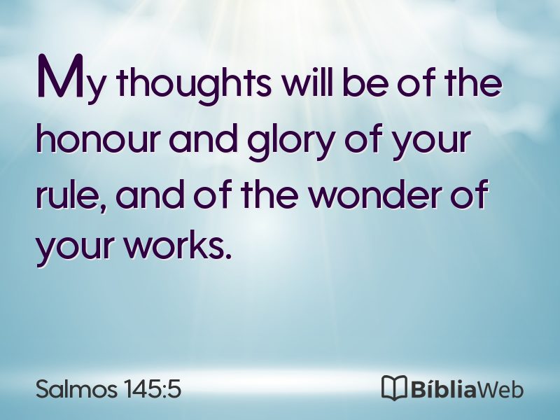 Salmos 145:5 em imagem para compartilhar