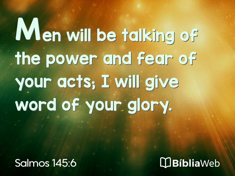 Salmos 145:6 em imagem para compartilhar