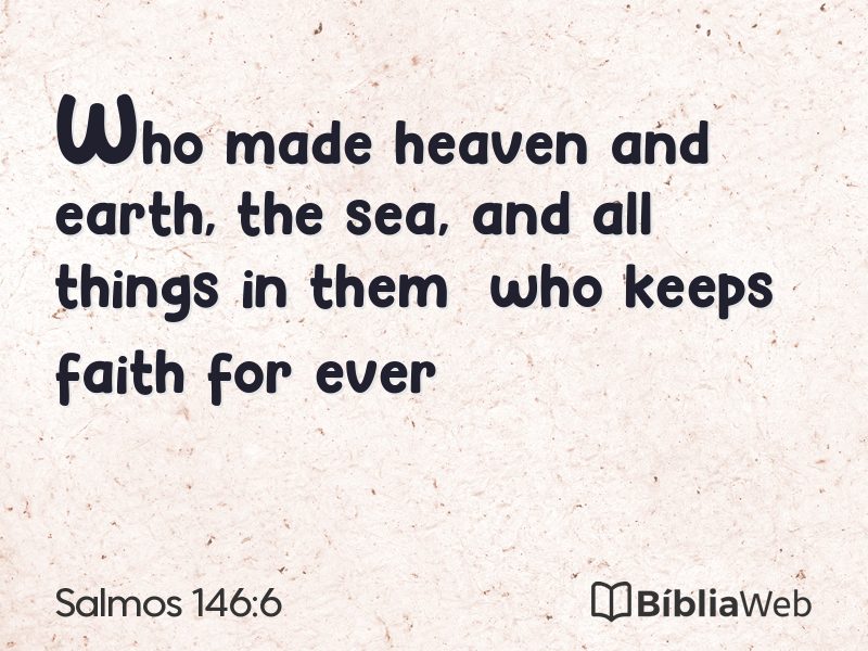 Salmos 146:6 em imagem para compartilhar