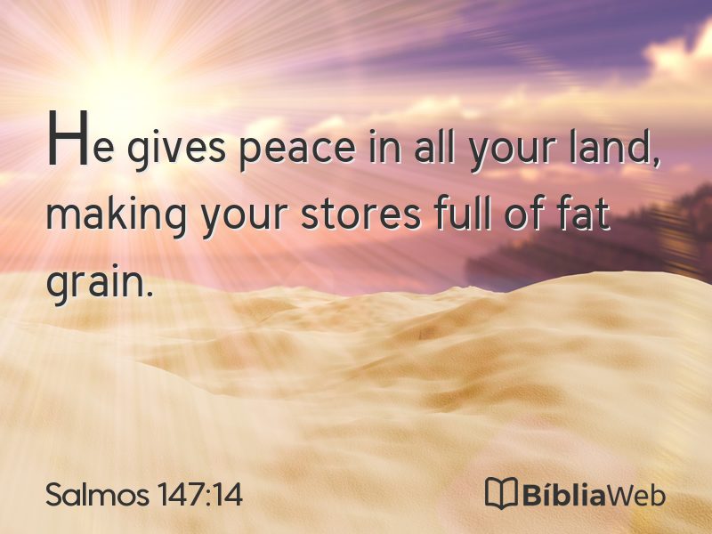 Salmos 147:14 em imagem para compartilhar